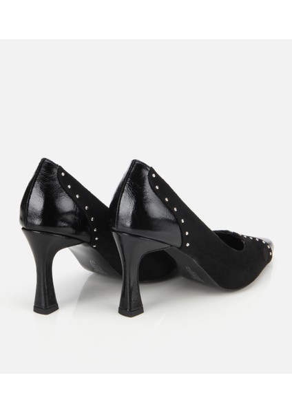 01AYH314810A100 KADIN Süet Siyah Taşlı Ince Topuklu Stiletto fırsatları