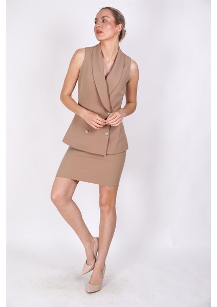 Abiye Yelek & Kısa Klem Etek Takım-Taş fırsatları