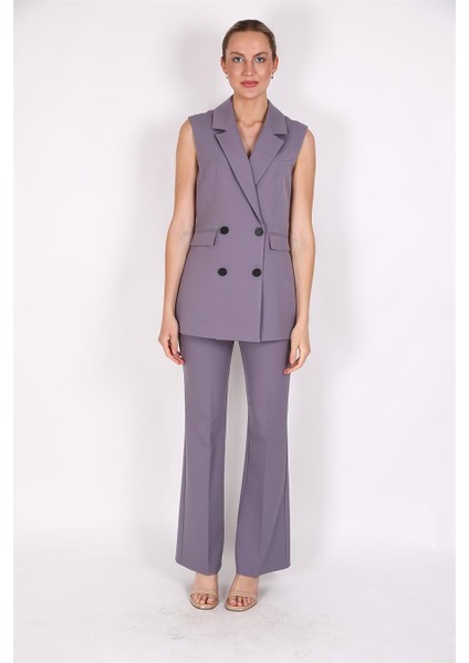 Blazer Yelek & Ispanyol Paça Pantolon-Antrasit fiyatları