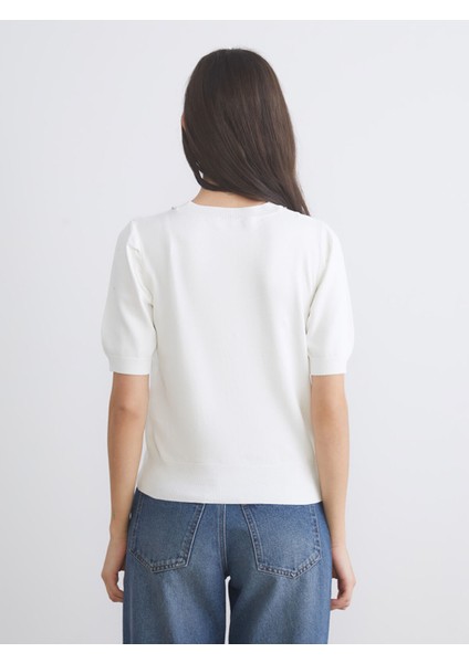 Yeni Sezon Bisiklet Yaka Taşlı Kadın Triko Kazak fırsatları