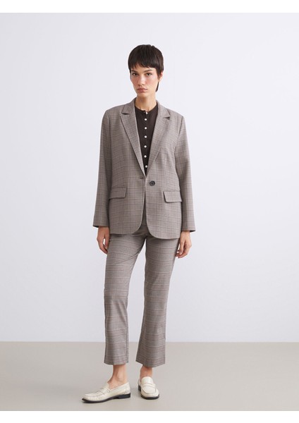 Yeni Sezon Ekose Kadın Blazer Ceket fiyatları