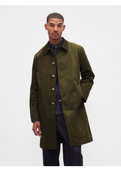 Erkek Haki New Mac Trençkot
