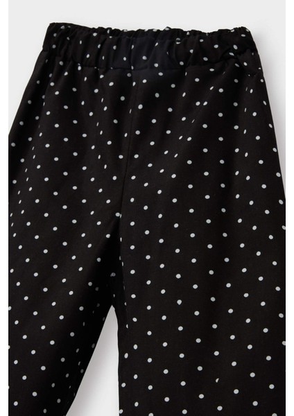 Kız Bebek Wide Leg Puantiyeli Düz Paça Poplin Pantolon G3655A525AU fiyatları