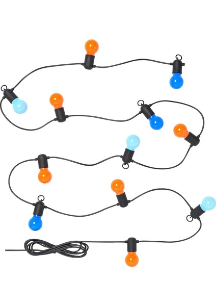 Solvınden Aydınlatma Zinciri, Çok Renkli, 8.4 M, 12'li, Pilli Hem Iç Mekan Hem De Dış Mekan Için