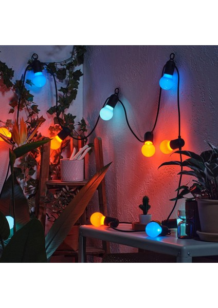 Solvınden Aydınlatma Zinciri, Çok Renkli, 8.4 M, 12'li, Pilli Hem Iç Mekan Hem De Dış Mekan Için fırsatları