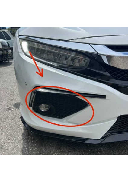 Honda Civic Fc5 2017-2018-2019 Sis Farı Cercevesi (Sol Sofor Tarafı)