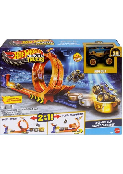 Nessiworld JBX64 Hot Wheels Monster Trucks Döngü ve Takla Bigfoot Oyun Parkuru indirimleri