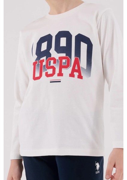 U.s. Polo Assn Uzun Kol Pijama Takım US2203-4 Beyaz modelleri