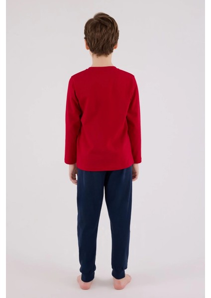 U.s. Polo Assn Uzun Kol Pijama Takım US2214-4 Kırmızı fırsatları