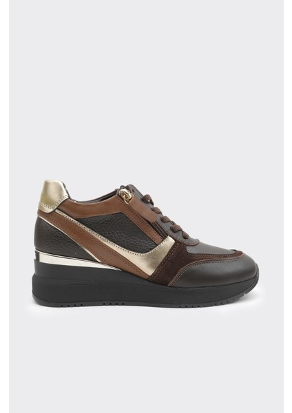 Yüksek Taban Hakiki Deri Kadın Sneaker