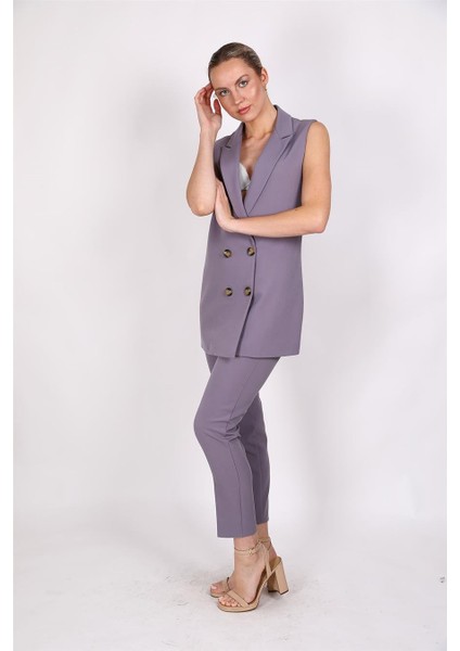 Midi Boy Klasik Yelek & Boru Paça Pantolon-Antrasit modelleri