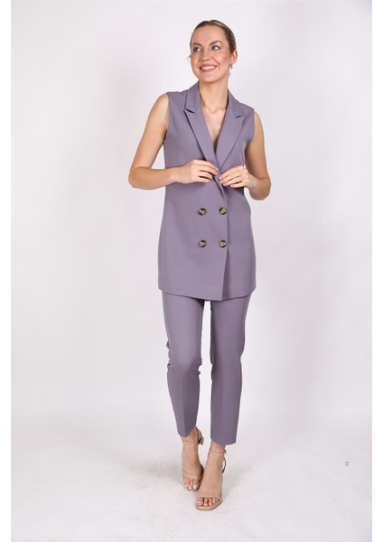 Midi Boy Klasik Yelek & Boru Paça Pantolon-Antrasit fırsatları