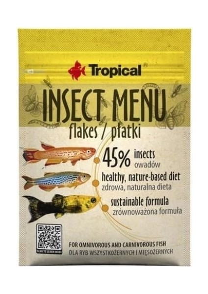 Tropical Insect Menu Larva Proteinli Pul Balık Yemi 12 gr