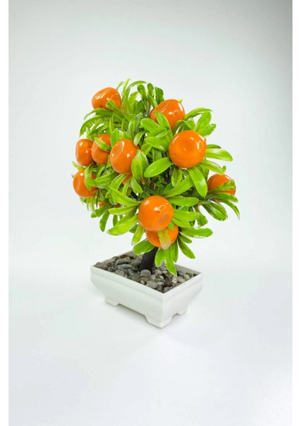 Dekor Ağaç Portakal Ağacı Saksılı Dekoratif Ağaç Biblo 24X13 cm fiyatları