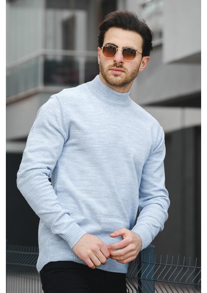 Seka 815 Pamuk Slim Fit Erkek Yarım Balıkçı Kazak