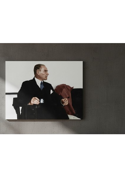 Gazi Mustafa Kemal Atatürk Premium Kanvas Tablo - Yüksek Çözünürlüklü Arşiv Baskı indirimleri