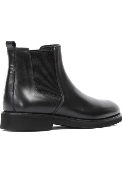 Erkek Siyah Deri Chelsea Bot
