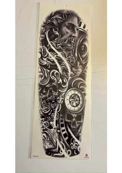 Zaman 1 Hafta Kalıcı Tam Kol Bacak Yapıştırma Geçici Dövme 46 cm