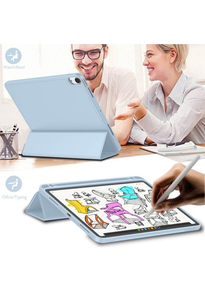 Apple iPad Air 4. Nesil 10.9 (2020) Kılıf Ekran Koruyucu ve Stylus Kalemli 3'ü 1 Arada Full Gear Set A2316 A2324 A2325 A2072