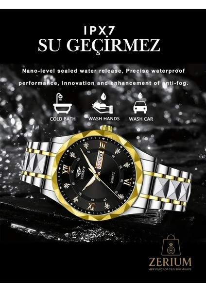 Modern Tasarım Ipx7 Suya Dayanıklı Takvimli Çelik Kayışlı ve Kasalı Çift Saati fırsatları