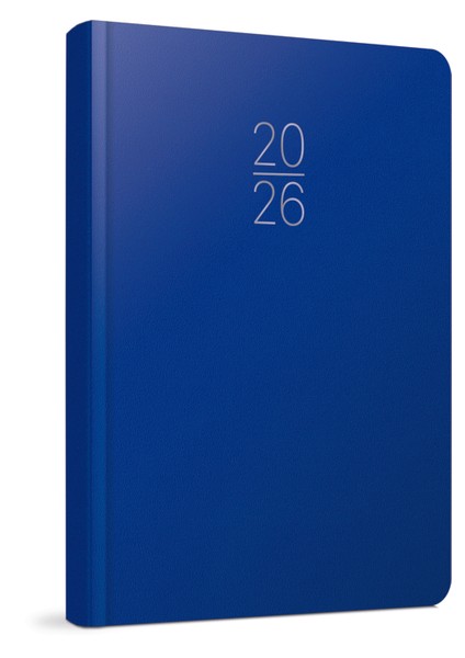 2026 100-ECK Iplik Dikişli - Sert Kapak 14X20 Günlük Beyaz Ajanda Lacivert