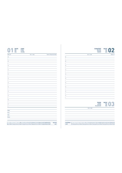 2026 100-ECK Iplik Dikişli - Sert Kapak 14X20 Günlük Beyaz Ajanda Lacivert fiyatları