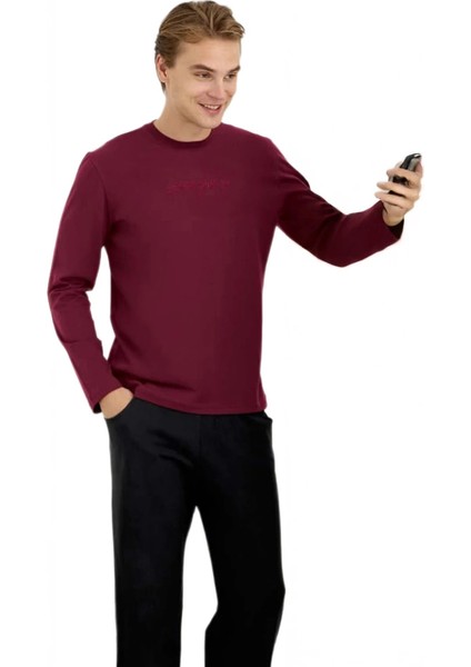 Polden 4503 Erkek Kışlık O-Yaka Pijama Takım