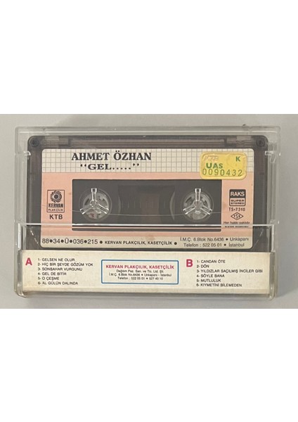 Ahmet Özhan Gel Kaset (Orijinal Dönem Kağıt Baskı Kaset) fiyatları