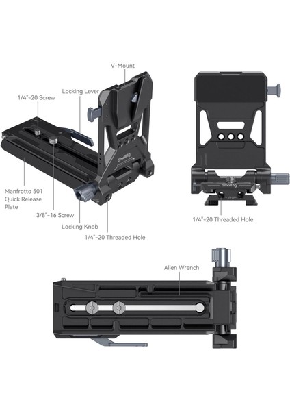 4323 Sony Fx6 Canon C70 Sinema Kameraları Için V-Mount Pil Montaj Plakası Kiti fırsatları