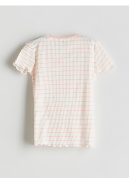 Yeni Sezon Çizgili Kız Bebek Şortlu Pijama Takım fırsatları