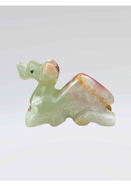 Doğal Oniks Deve Biblo | Sabır, Bereket ve Dayanıklılığın Sembolü | El Oyması Dekoratif Taş Figür (5,5 cm x 3,5 Cm) fiyatları