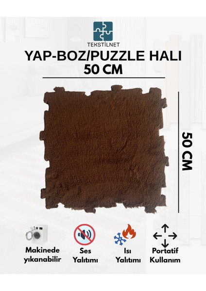 Peluş Kreş Halısı Anaokulu Puzzle Halı Japon Halı 50X50