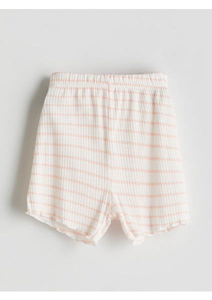 Yeni Sezon Çizgili Kız Bebek Şortlu Pijama Takım indirimleri