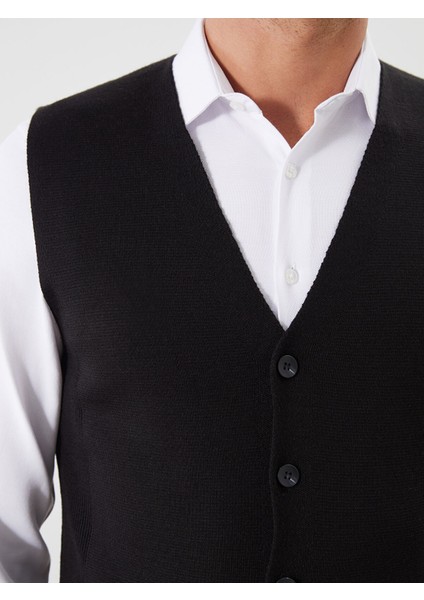 Yeni Sezon Standart Kalıp V Yaka Erkek Triko Yelek modelleri