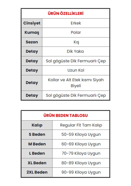 Erkek Polar Kazak – Dik Yaka, Yarım Fermuarlı, Fermuarlı Göğüs Cepli, Siyah Biyeli, Kışlık Rahat Regular Fit Günlük Model indirimleri