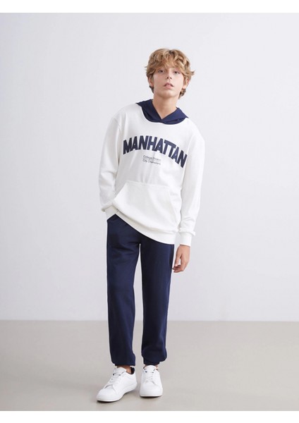 Lcw Kids Ekru Kapüşonlu Erkek Çocuk Eşofman Takım