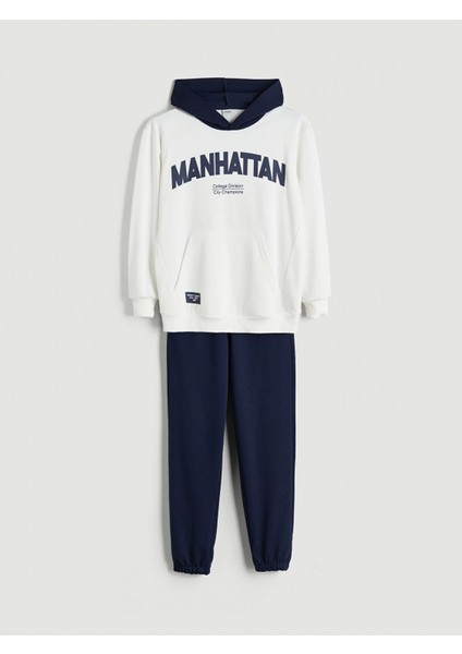 Lcw Kids Ekru Kapüşonlu Erkek Çocuk Eşofman Takım modelleri