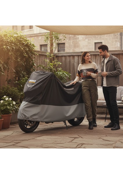 Motosiklet Brandası, Motor Kılıfı, Örtüsü Motor Scooter Brandası (L:220X95X125CM)-SIYAH-GRI fiyatları