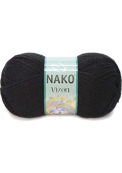 5 Adet Vizon Premium Akrilik El Örgü Ipi Yünü Renk NO:217 Siyah fiyatları