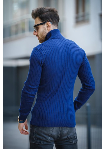 Seka 822 Kalın Fitilli Slim Fit Erkek Boğazlı Kazak modelleri