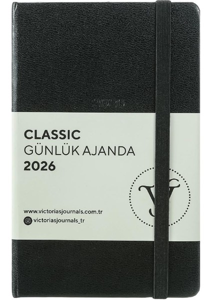 Classic 2026 Günlük Ajanda A6 (9x14 cm) Sert Kapak Ivory 70gr.