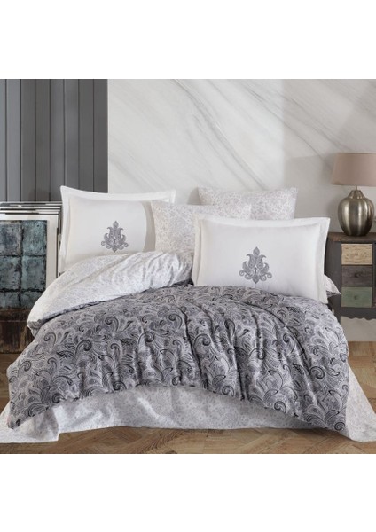 Çift Kişilik Saten Nev Mirabel Gri