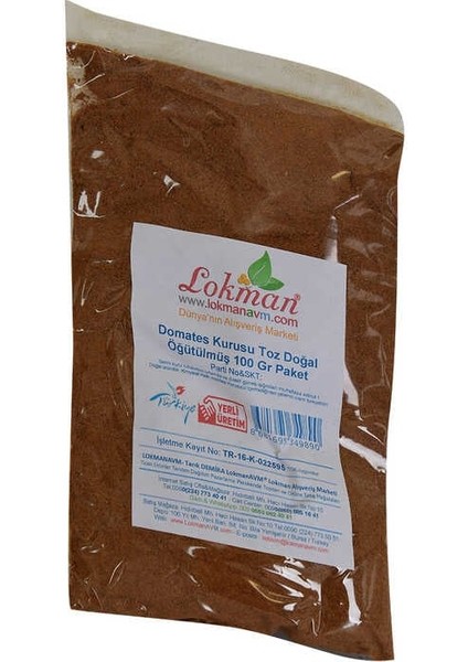 Domates Kurusu Toz Doğal Öğütülmüş 100 gr Paket modelleri