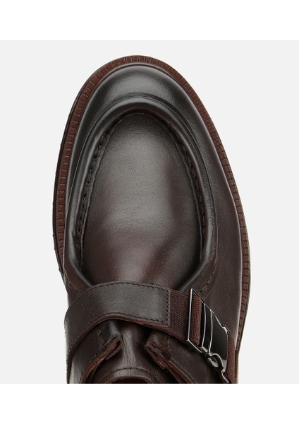 02AYH311670A480 ERKEK Deri Kahverengi Metal Tokalı Klasik Loafer indirimleri