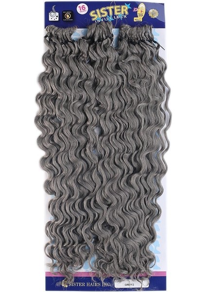 Afro Dalgası Saç / Orta Ton Gri Grey 2