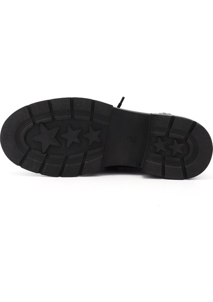 Kadın Siyah Bağcıklı Hakiki Deri Comfort Bot fırsatları