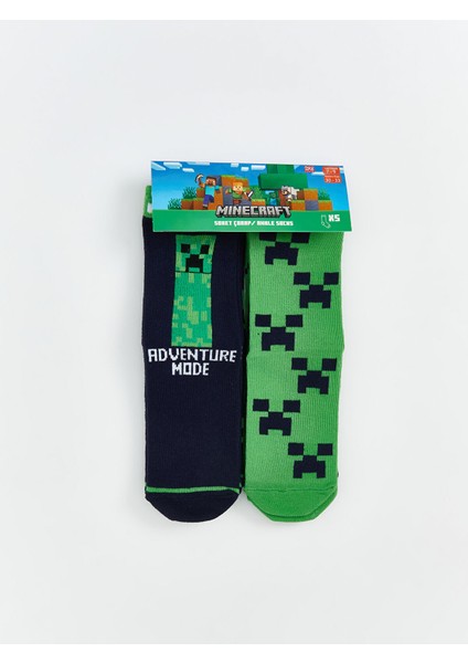 Yeni Sezon Minecraft Desenli Erkek Çocuk Soket Çorap 5'li fiyatları