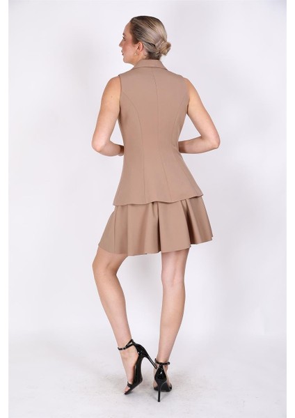 Abiye Yelek & Kısa Kloş Etek Takım-Taş fırsatları