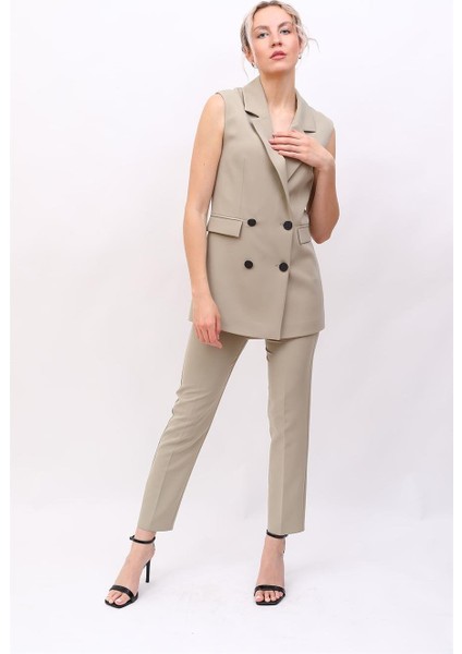 Blazer Yelek & Boru Paça Pantolon-Bambu fiyatları