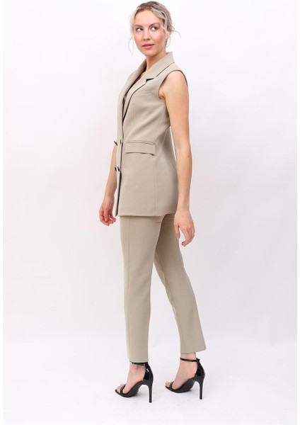 Blazer Yelek & Boru Paça Pantolon-Bambu modelleri